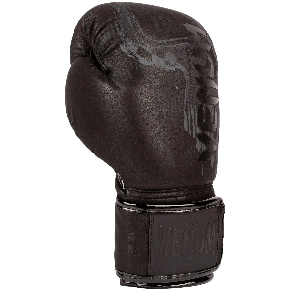 Venum Skull Hook and Loop Boxing Gloves - Black/Black - Forza Sports
