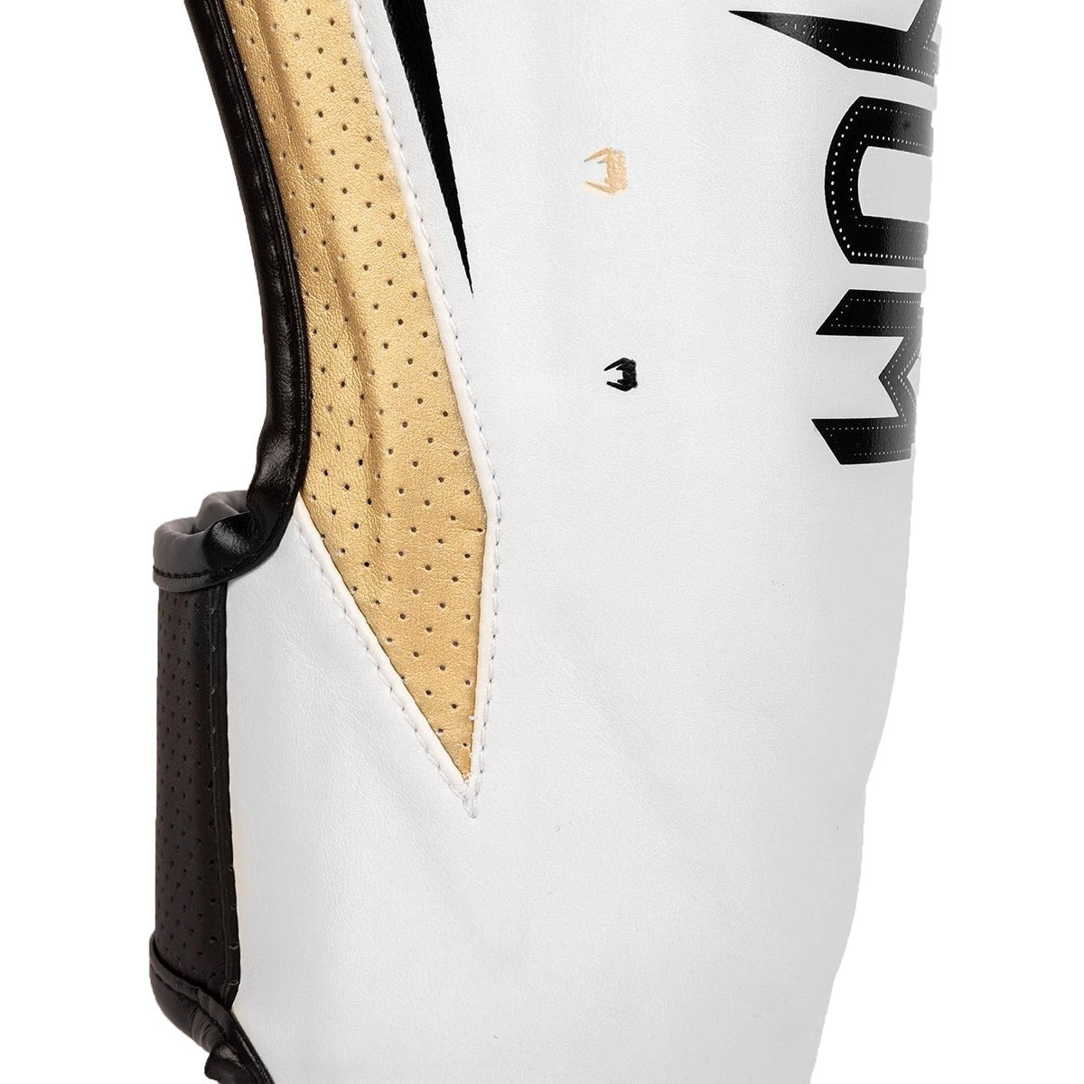 Venum Elite Evo Protective Shin Instep Guards - White/Gold - Forza Sports