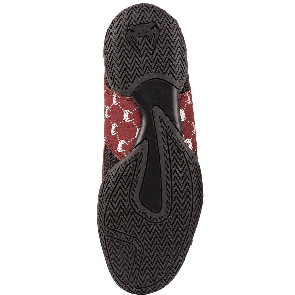 Venum Elite Evo Monogram Boxing Shoes - Black/Burgundy - Forza Sports