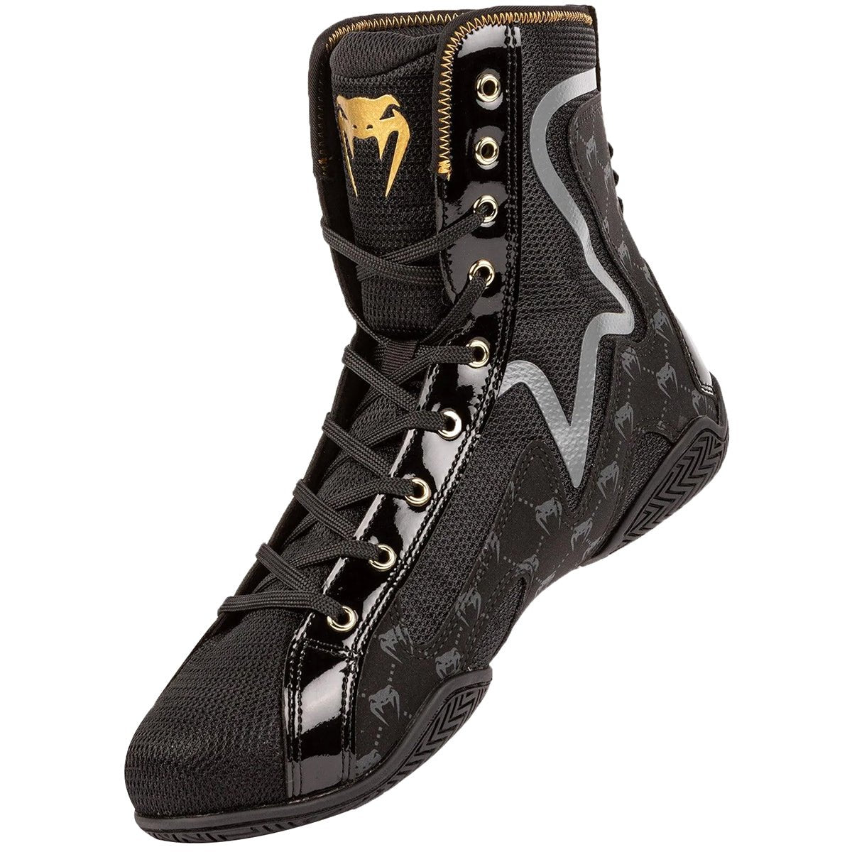 Venum Elite Evo Monogram Boxing Shoes - Black - Forza Sports