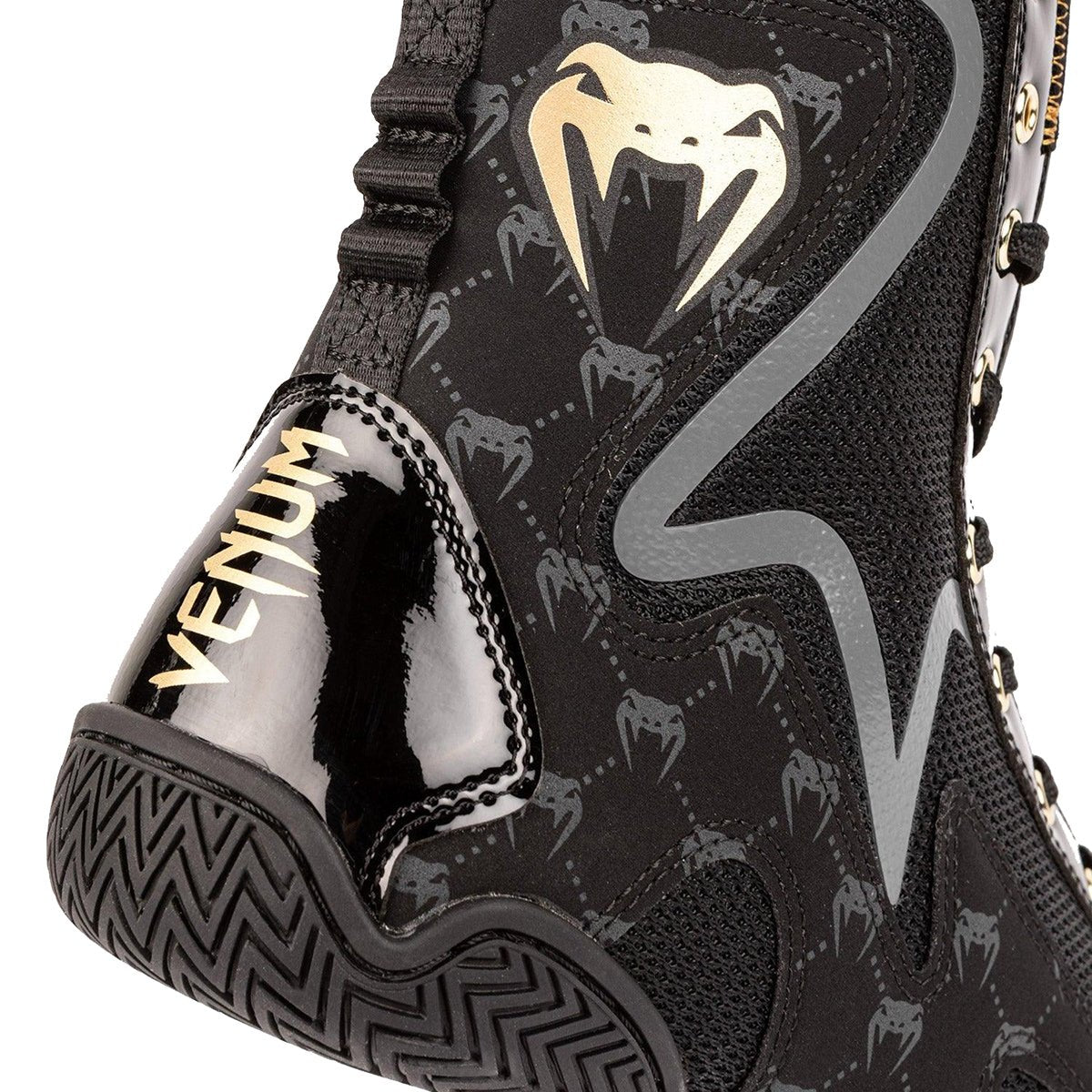 Venum Elite Evo Monogram Boxing Shoes - Black - Forza Sports