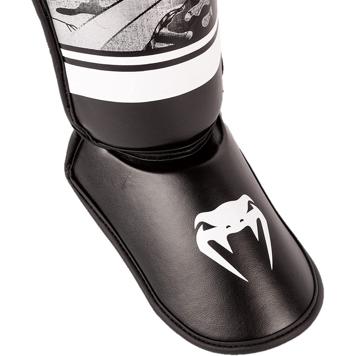Venum YKZ21 Kid's Protective Shin Instep Guards - Black/White - Forza Sports