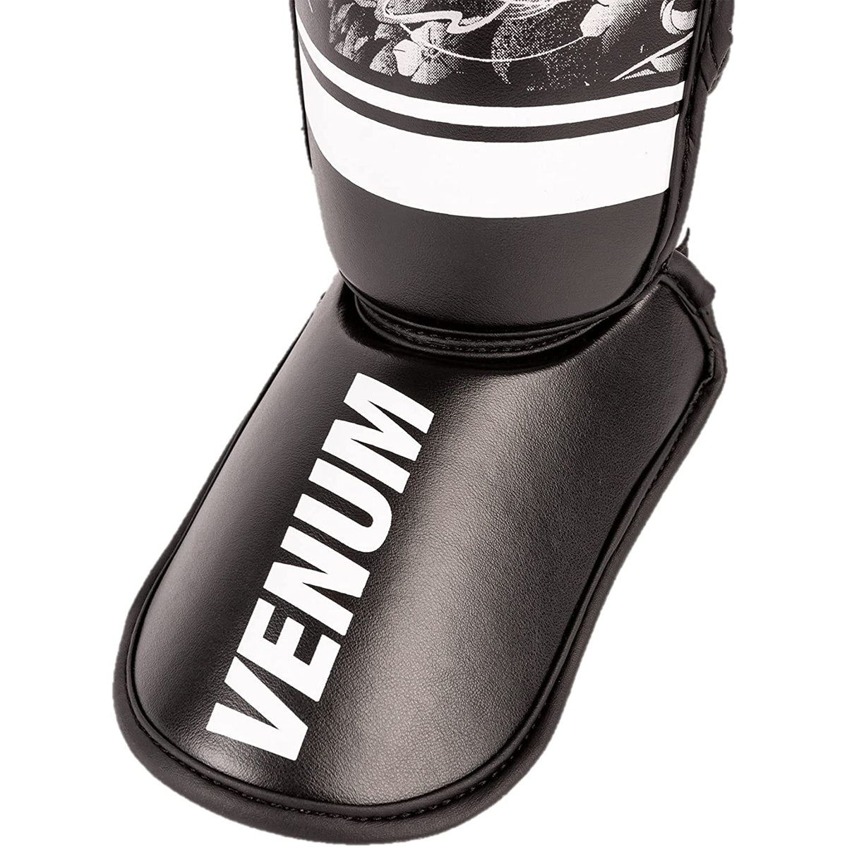 Venum YKZ21 Kid's Protective Shin Instep Guards - Black/White - Forza Sports
