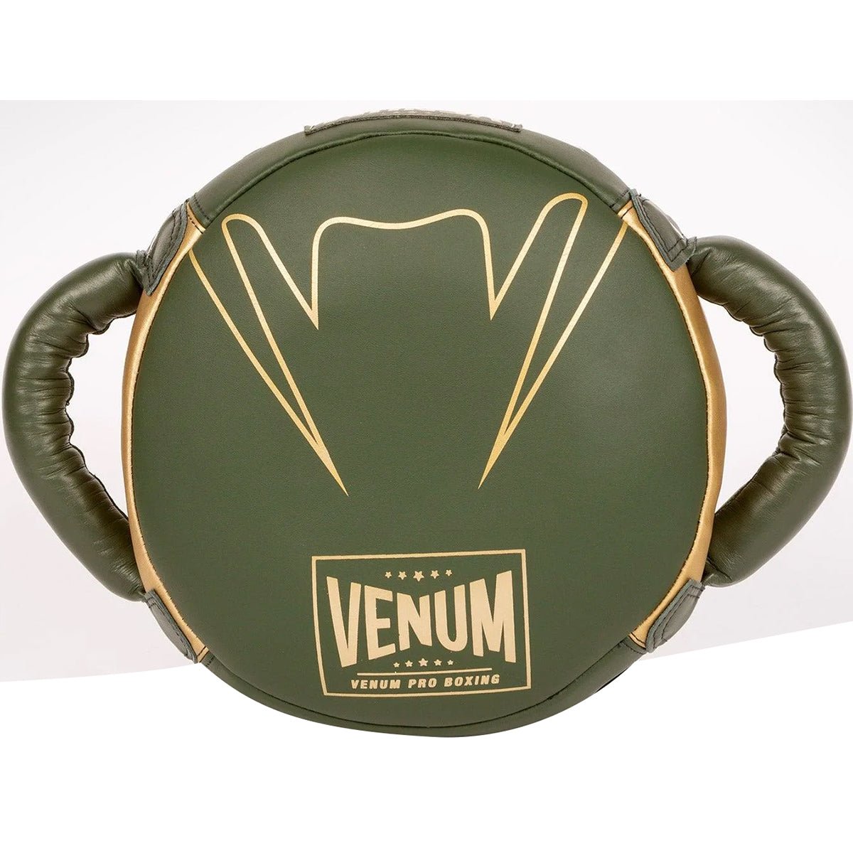 Venum Pro Boxing Mini Round Punch Shield - Khaki/Gold - Forza Sports