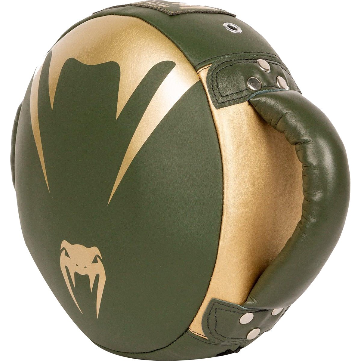 Venum Pro Boxing Mini Round Punch Shield - Khaki/Gold - Forza Sports