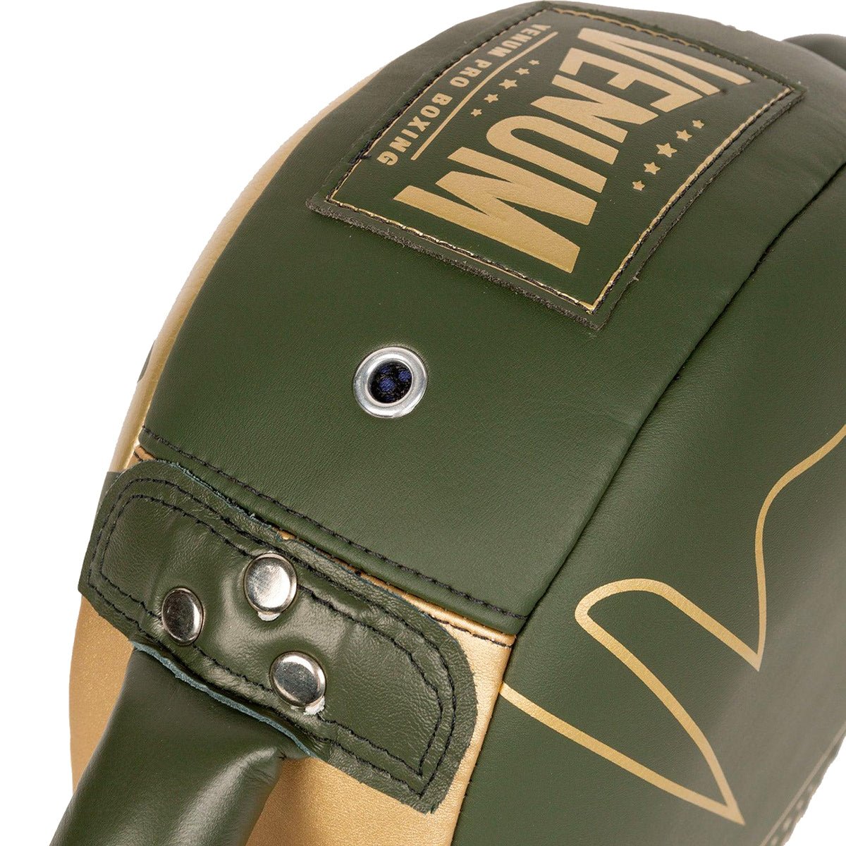 Venum Pro Boxing Mini Round Punch Shield - Khaki/Gold - Forza Sports