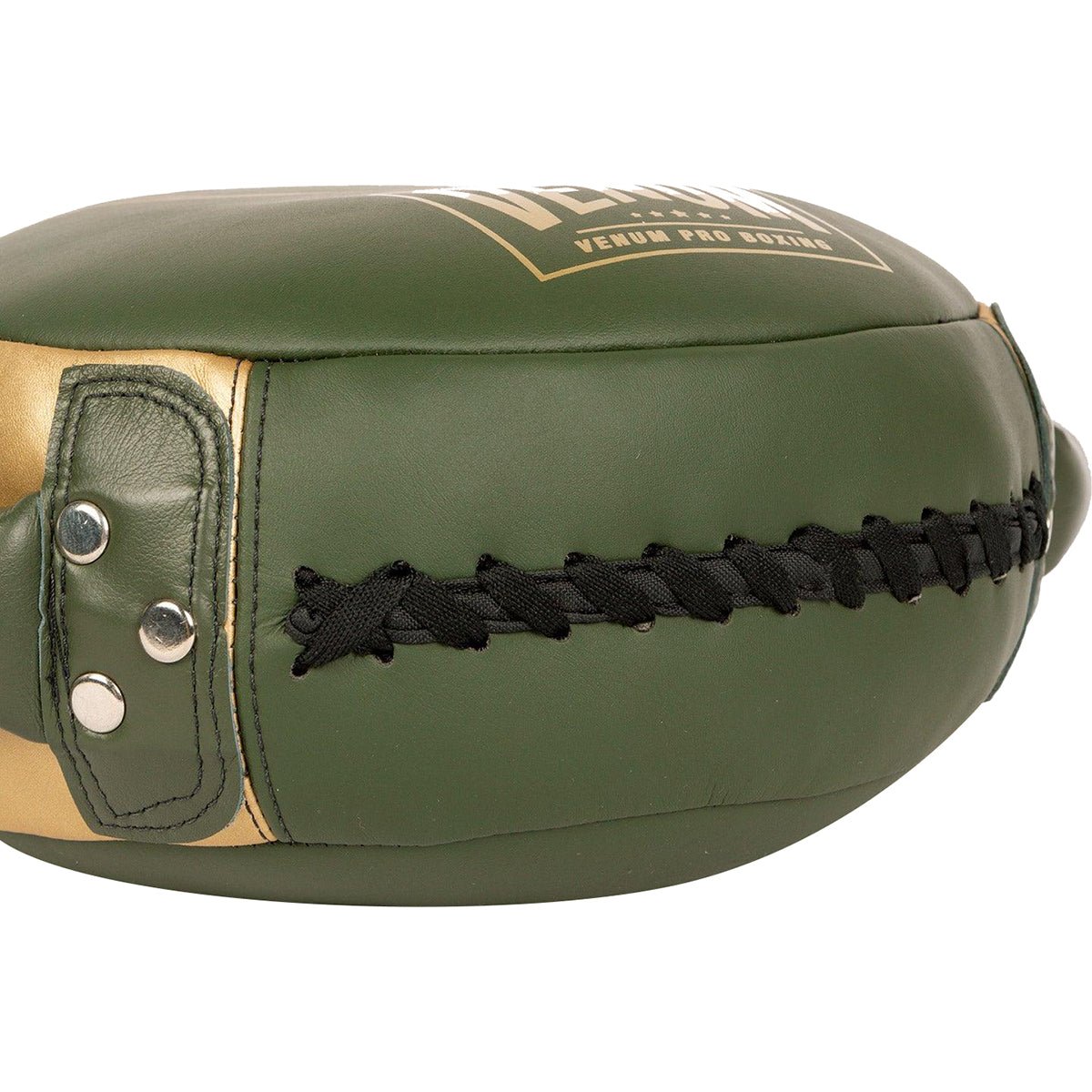 Venum Pro Boxing Mini Round Punch Shield - Khaki/Gold - Forza Sports