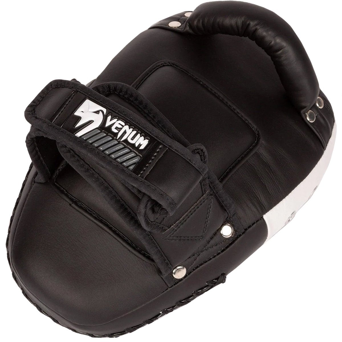Venum Elite Small Kickboxing Pao Training Mitts - Black/White - Forza Sports