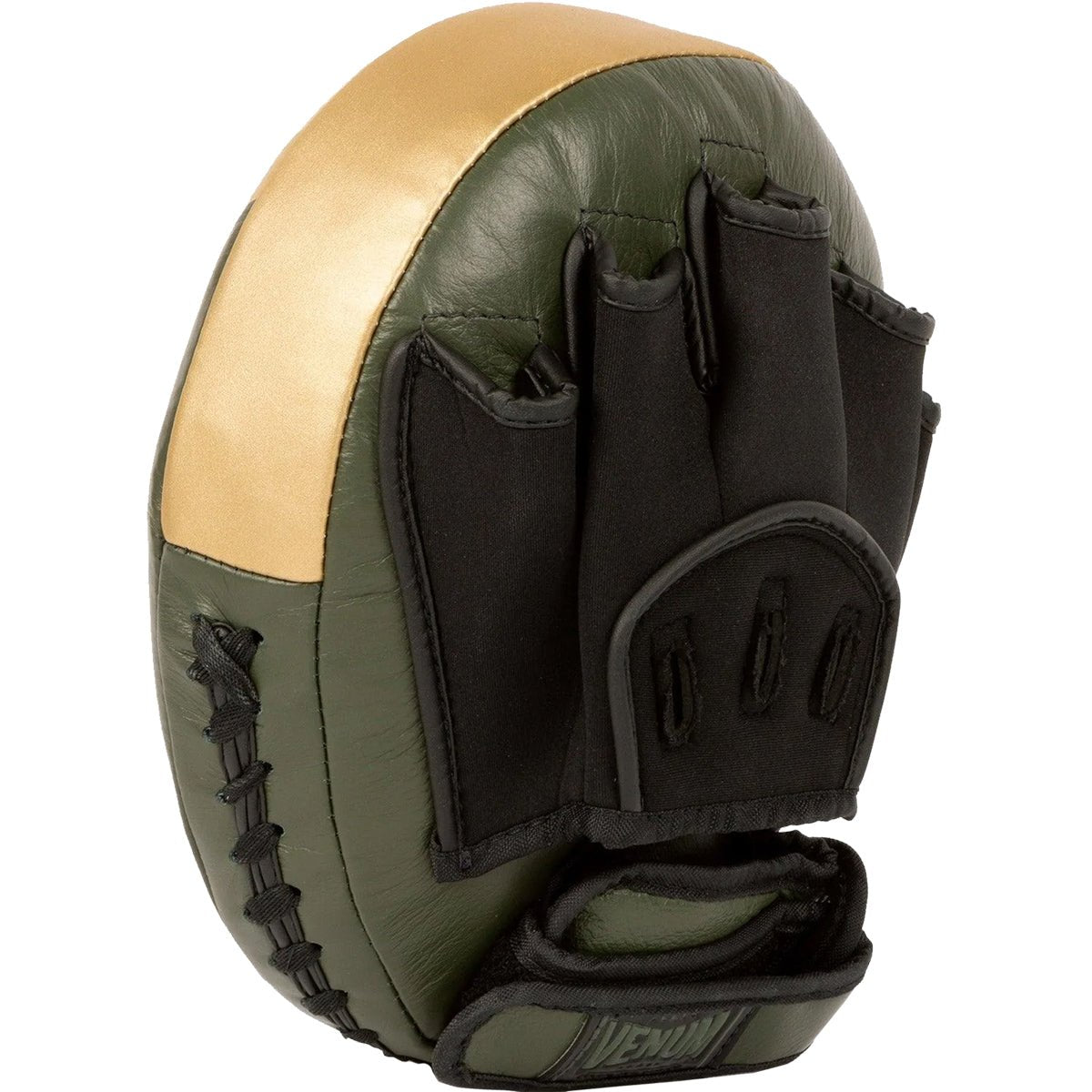 Venum Pro Boxing Large Punch Mitts - Khaki/Gold - Forza Sports