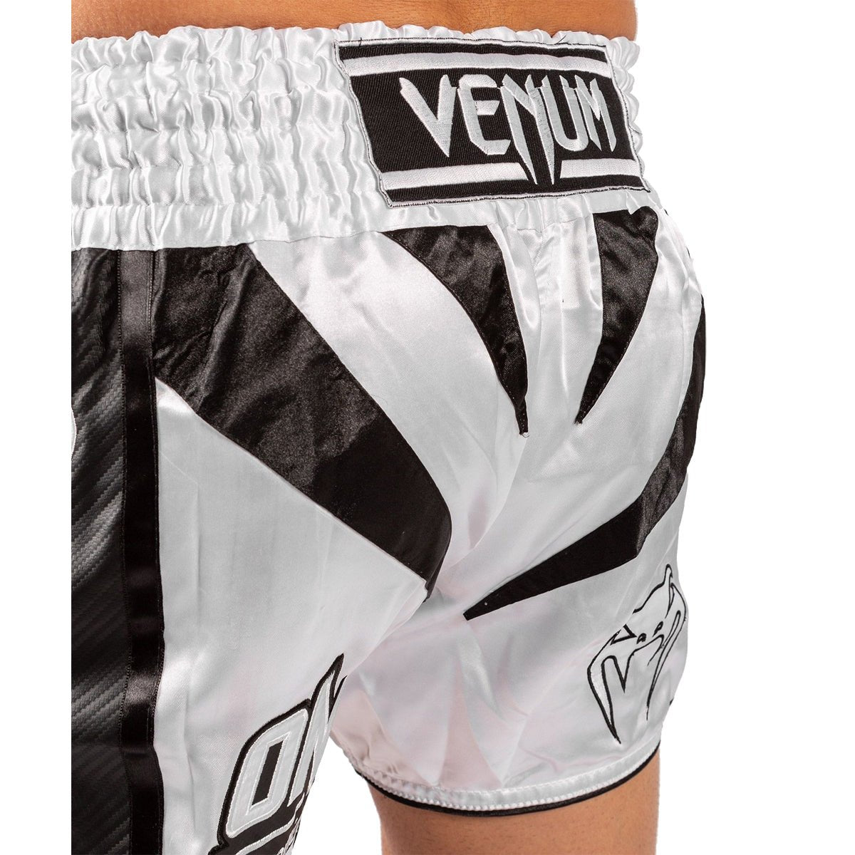 Venum One FC 3.0 Muay Thai Shorts - White/Black - Forza Sports