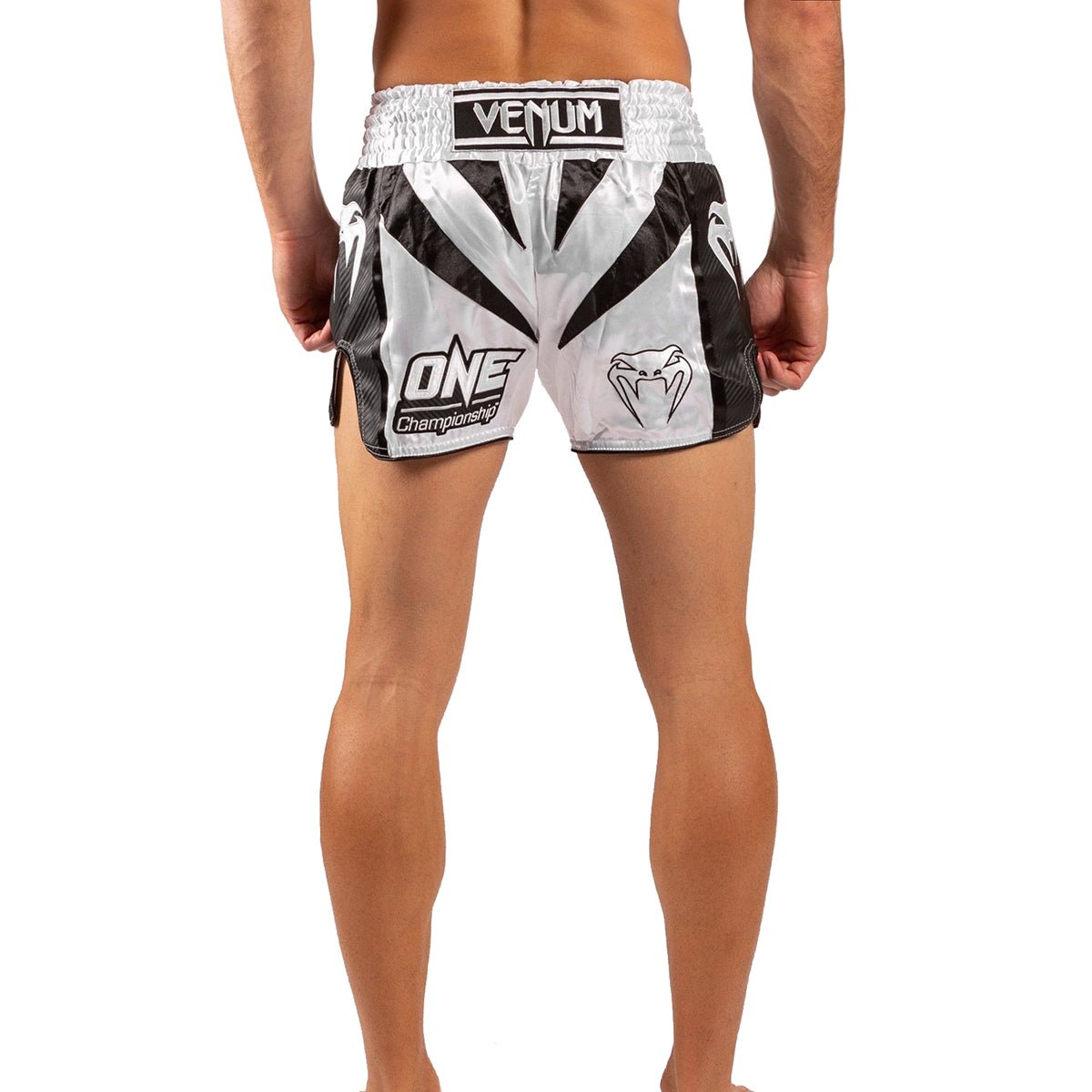 Venum One FC 3.0 Muay Thai Shorts - White/Black - Forza Sports