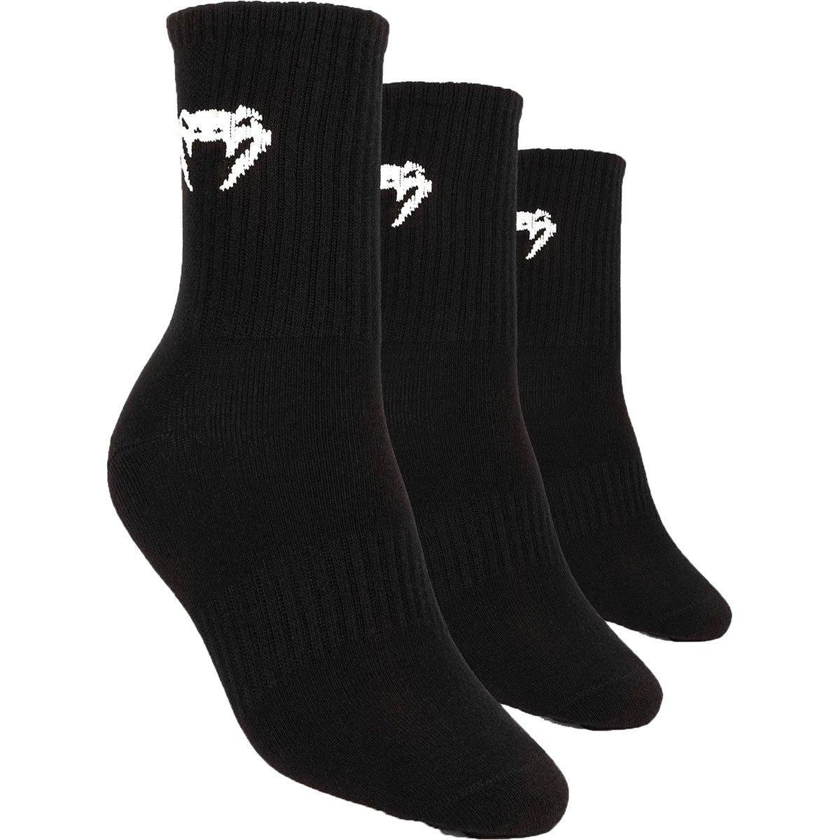 Venum Classic Socks 3 - Pack - Black/White - Forza Sports