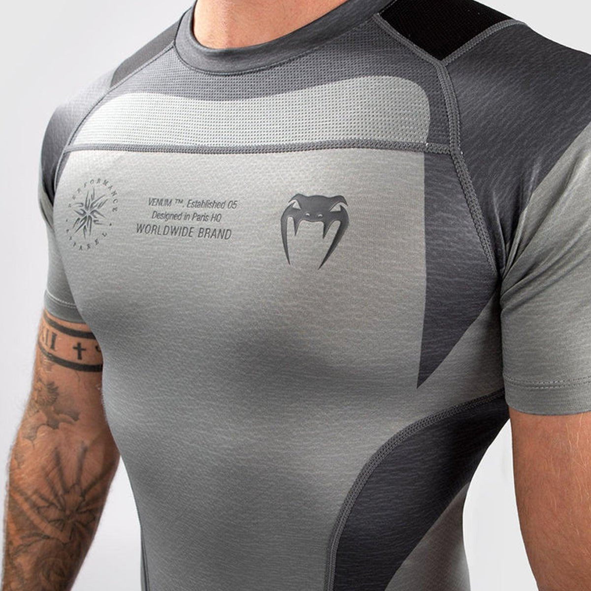 Venum Stone Short Sleeve Rashguard - Mineral Green - Forza Sports