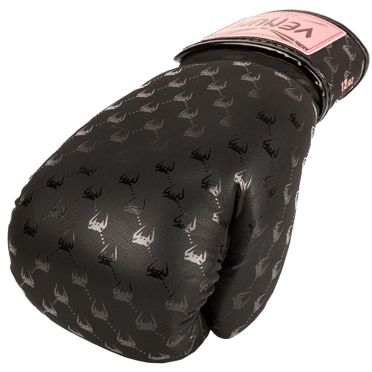Venum Impact Monogram Hook and Loop Boxing Gloves - Black/Pink/Gold - Forza Sports
