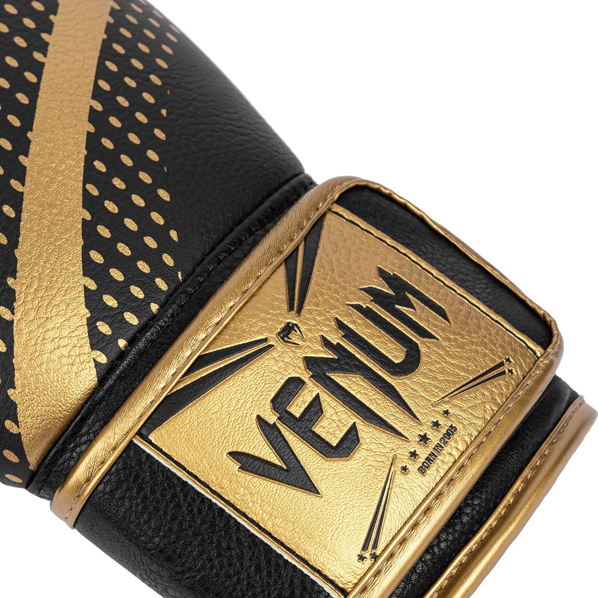 Venum Lightning Hook and Loop Boxing Gloves - Gold/Black - Forza Sports