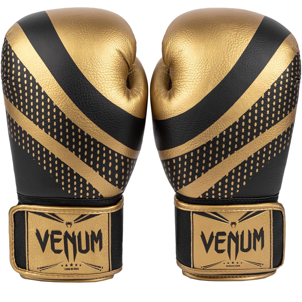 Venum Lightning Hook and Loop Boxing Gloves - Gold/Black - Forza Sports
