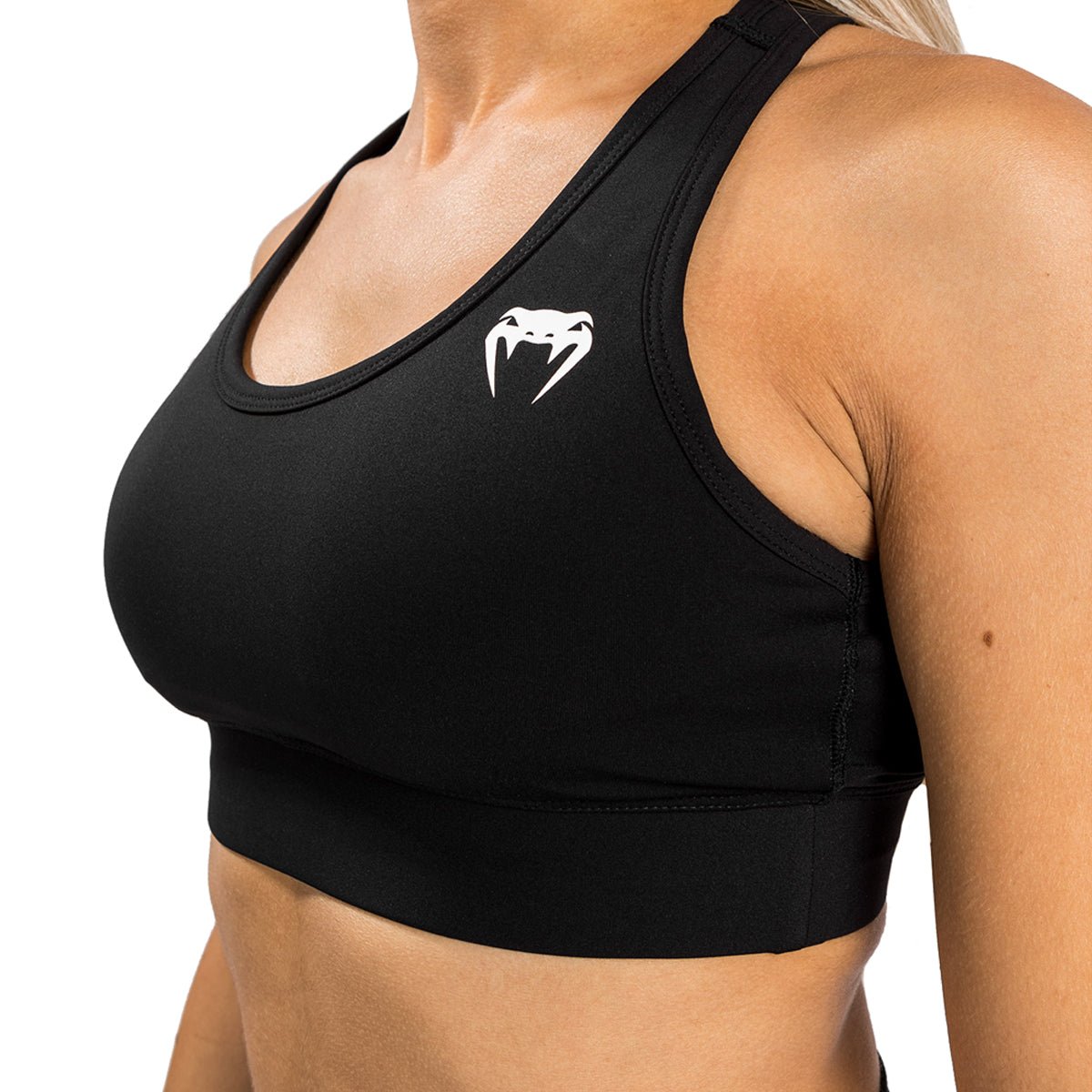 Venum Essential Medium Impact Sports Bra - Black - Forza Sports