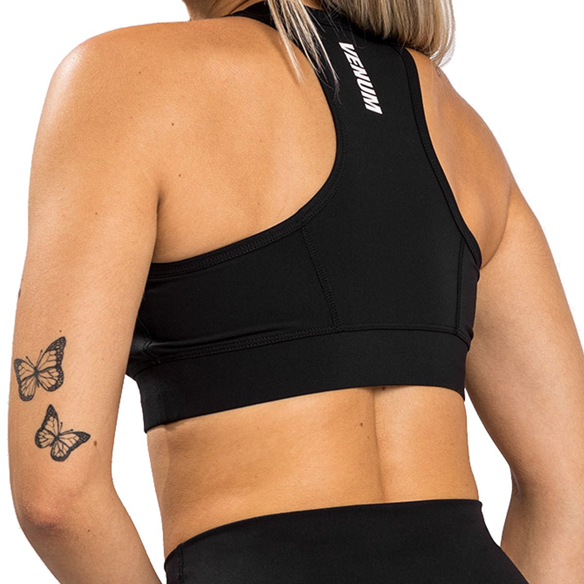 Venum Essential Medium Impact Sports Bra - Black - Forza Sports