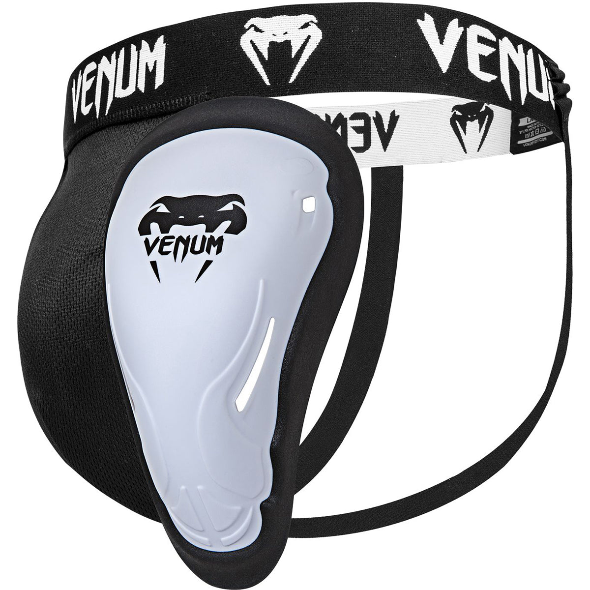 Venum Challenger Groin Guard and Support - Black/White Venum