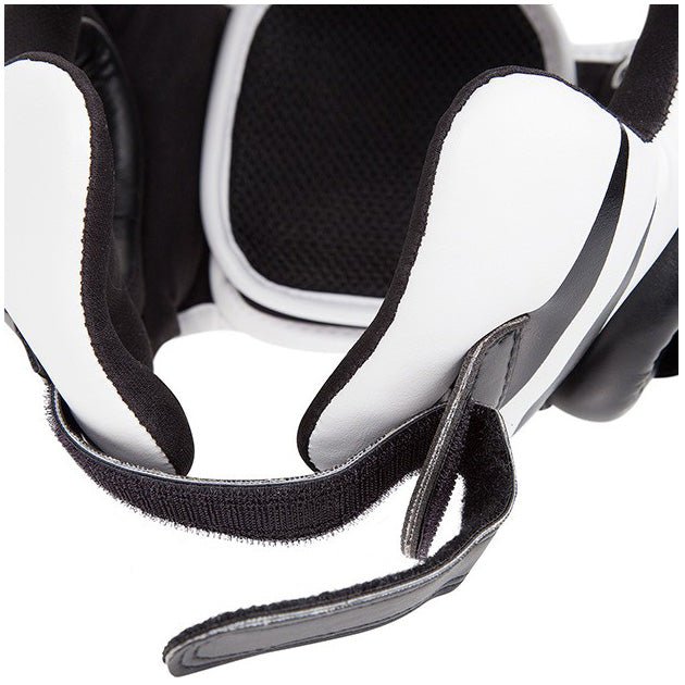 Venum Challenger 2.0 Boxing Headgear with Hook and Loop Strap - Black/White - Forza Sports