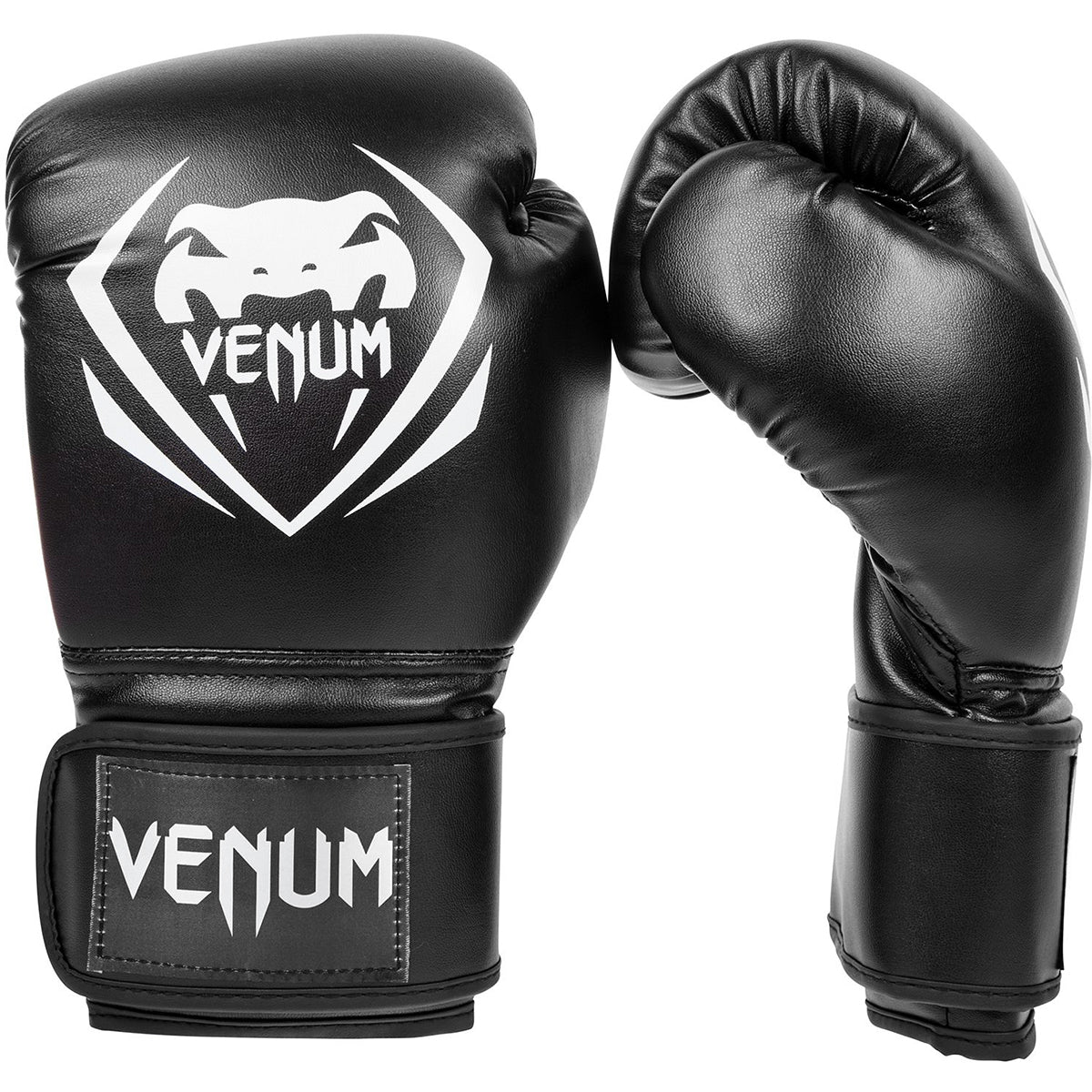 Venum Synthetic Leather Contender Boxing Gloves - Black - Forza Sports