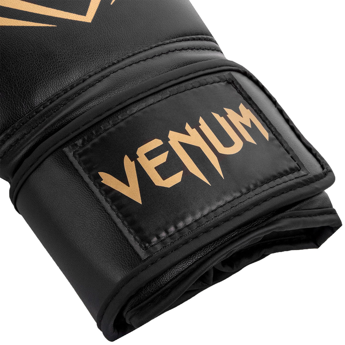 Venum Contender Hook and Loop Training Boxing Gloves - Black/Gold - Forza Sports