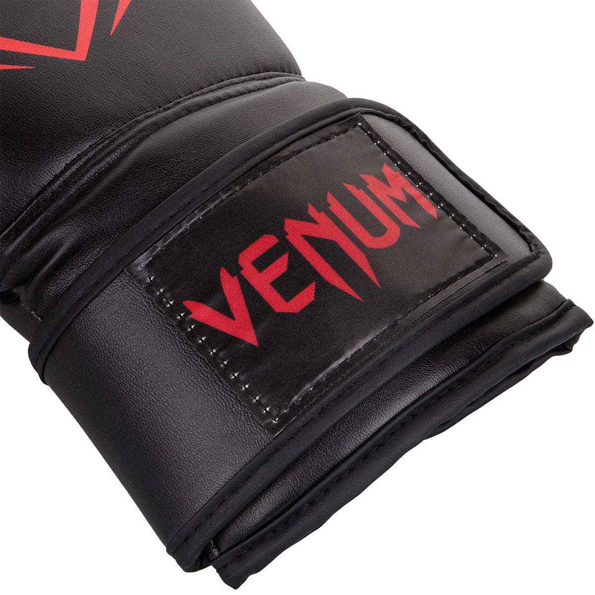Venum Contender Hook and Loop Training Boxing Gloves - Black/Red - Forza Sports