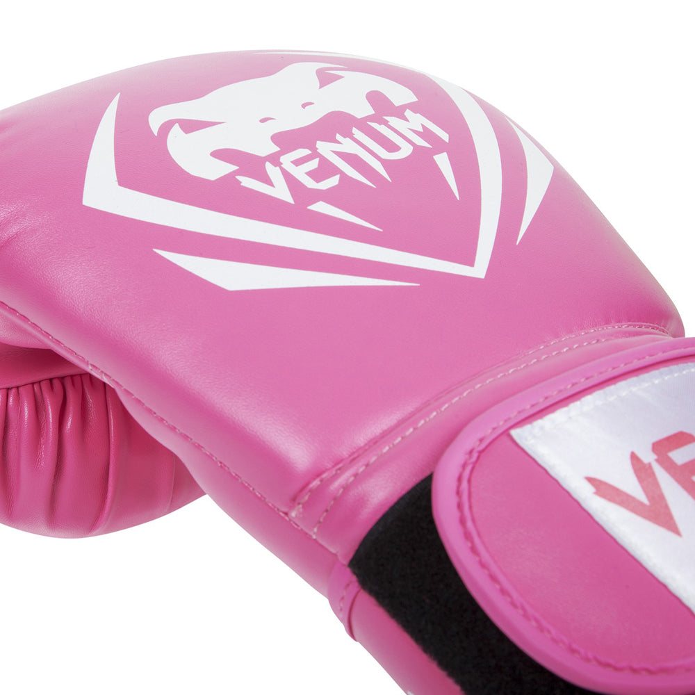 Venum Contender Hook and Loop Training Boxing Gloves - Pink Venum