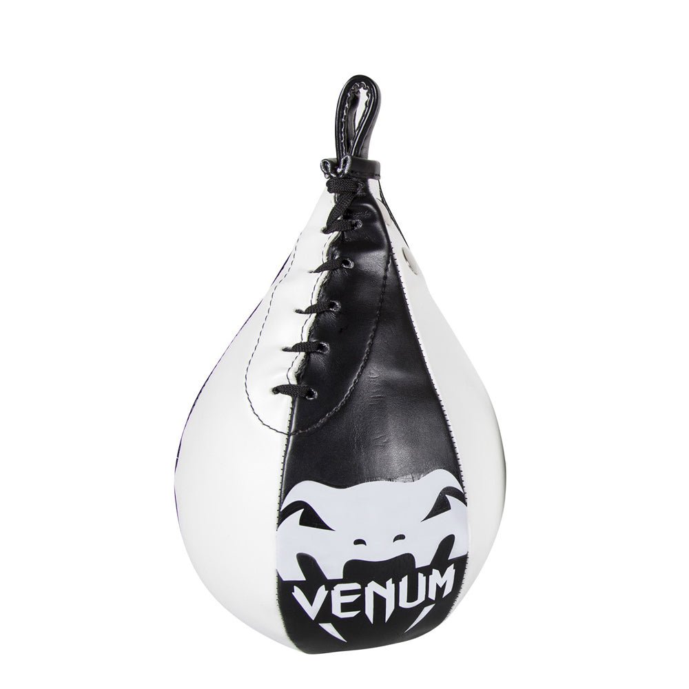 Venum Premium Skintex Leather Speed Bag - Black/Ice - Forza Sports