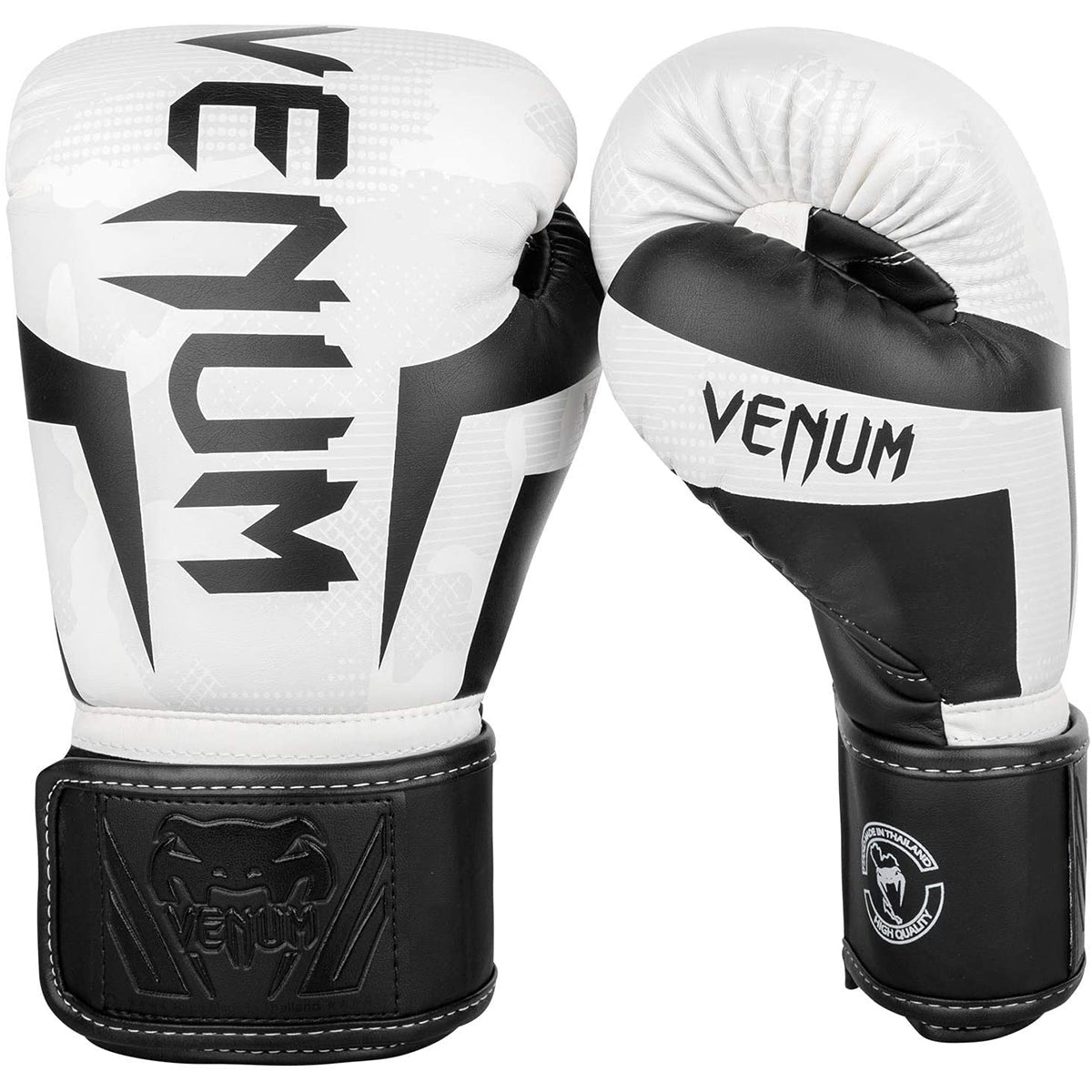 Venum Elite Hook and Loop Training Boxing Gloves - White/Camo - Forza Sports