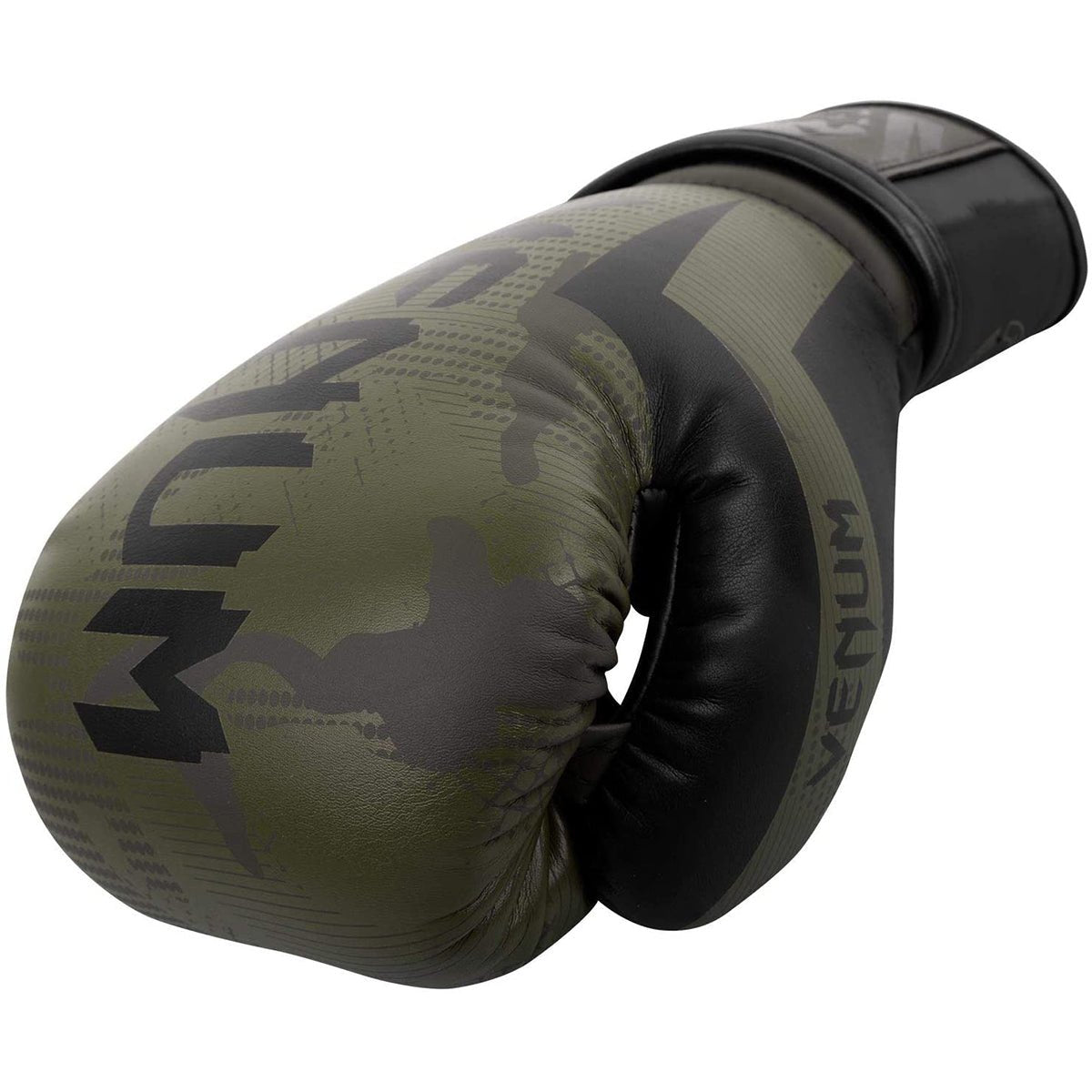 Venum Elite Hook and Loop Boxing Gloves - Khaki/Camo - Forza Sports