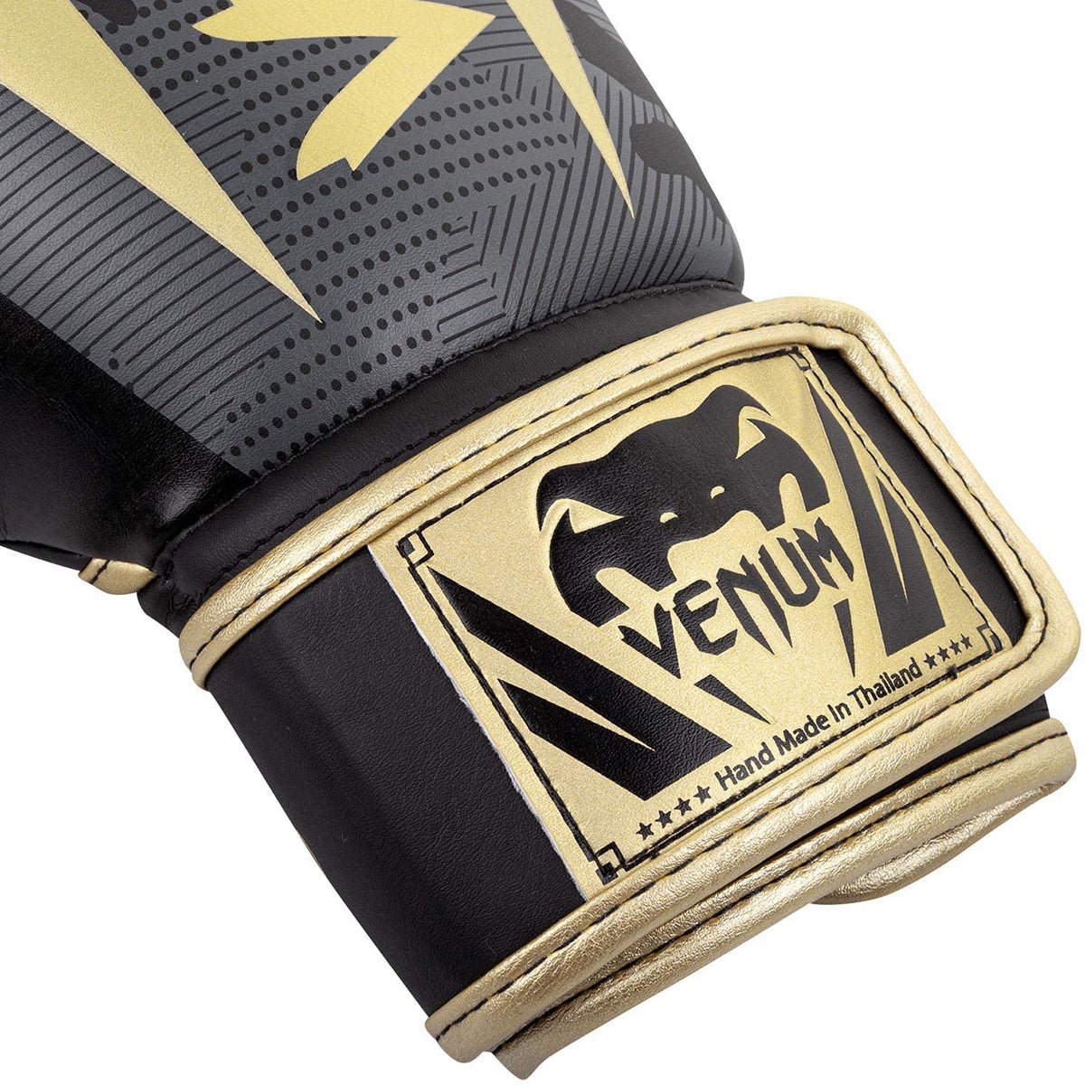 Venum Elite Hook and Loop Training Boxing Gloves - Dark Camo/Gold - Forza Sports