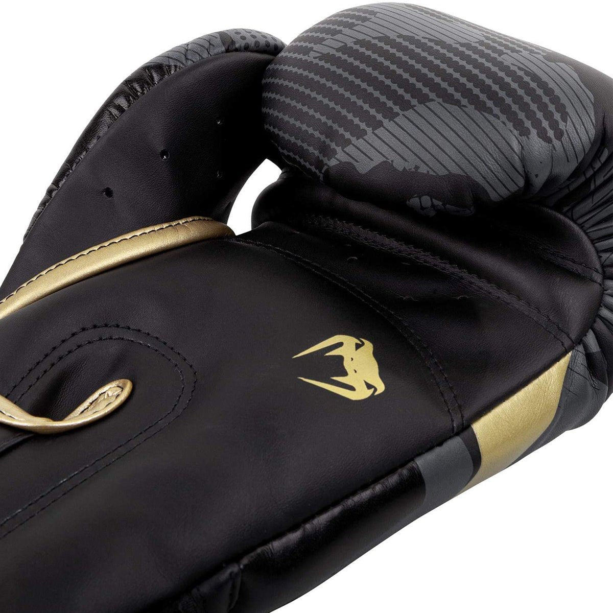 Venum Elite Hook and Loop Training Boxing Gloves - Dark Camo/Gold - Forza Sports