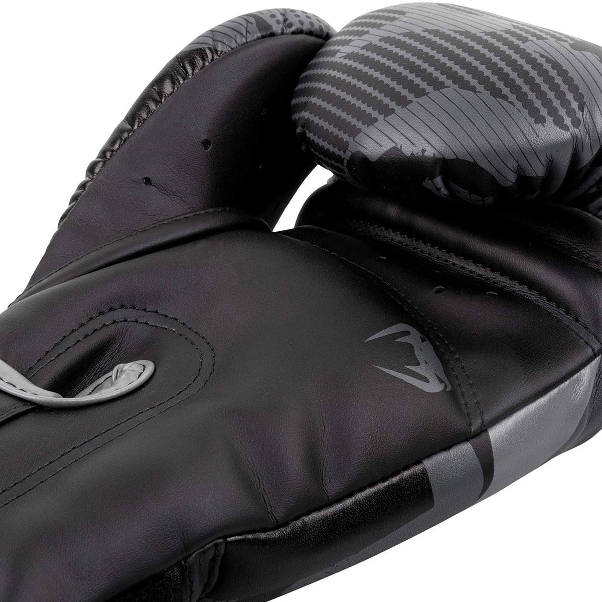Venum Elite Hook and Loop Boxing Gloves - Black/Dark Camo - Forza Sports