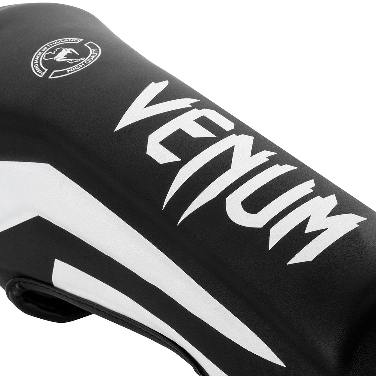 Venum Elite Lightweight Standup Protective MMA Shin Guards - Black/White - Forza Sports