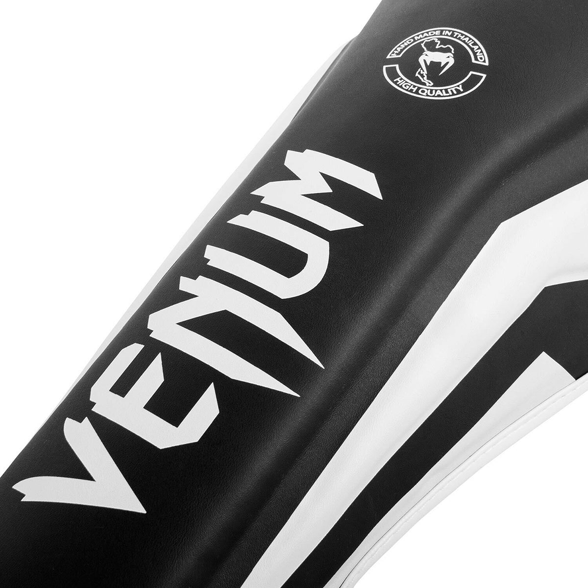 Venum Elite Lightweight Standup Protective MMA Shin Guards - Black/White - Forza Sports