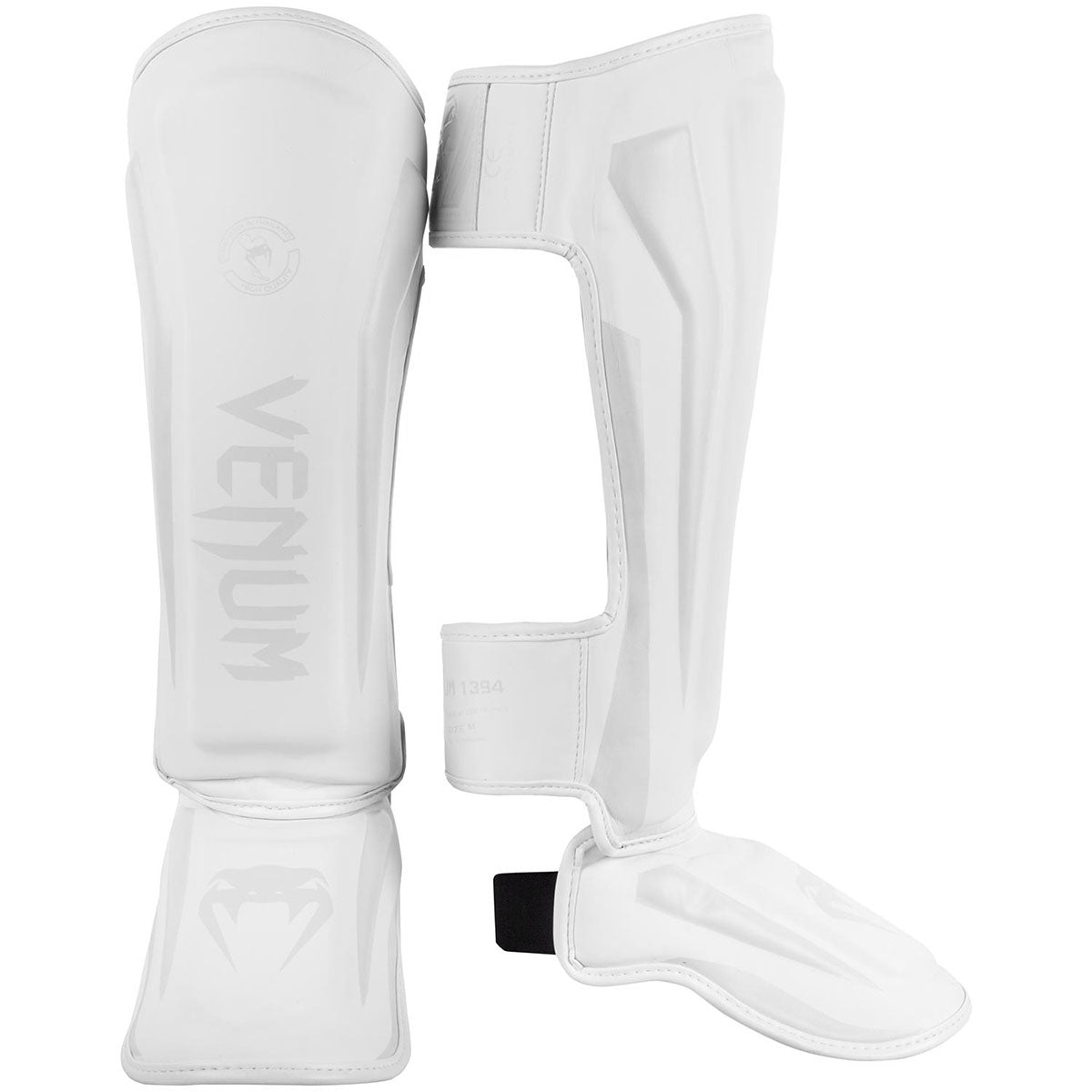 Venum Elite Lightweight Standup Protective MMA Shin Guards - White/White - Forza Sports