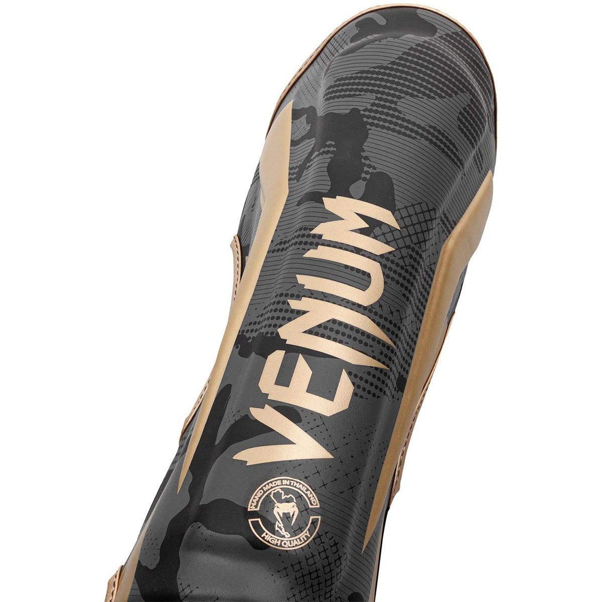Venum Elite Protective MMA Shin Instep Guards - Dark Camo/Gold - Forza Sports