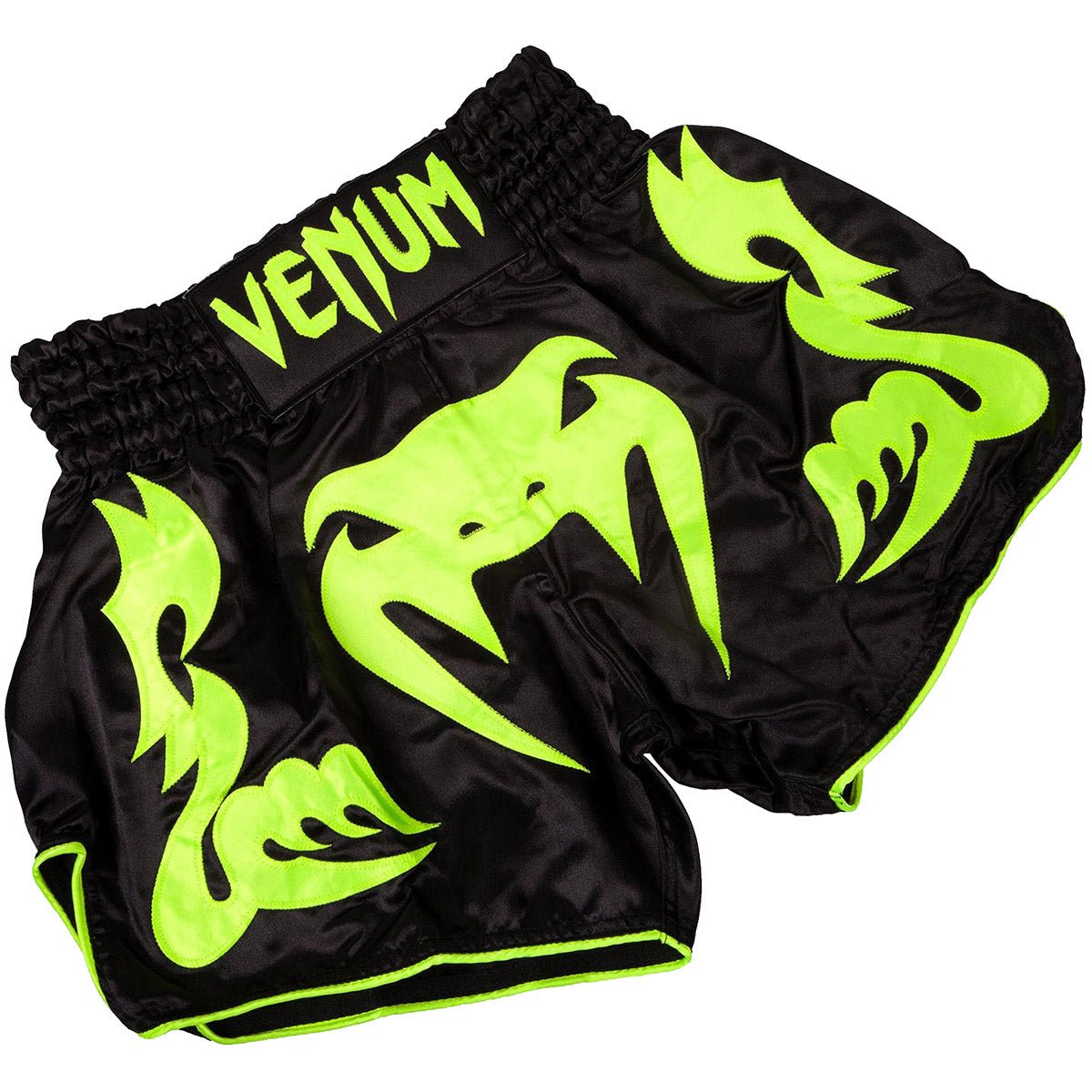 Venum Bangkok Inferno Muay Thai Shorts - Black/Neon Yellow - Forza Sports