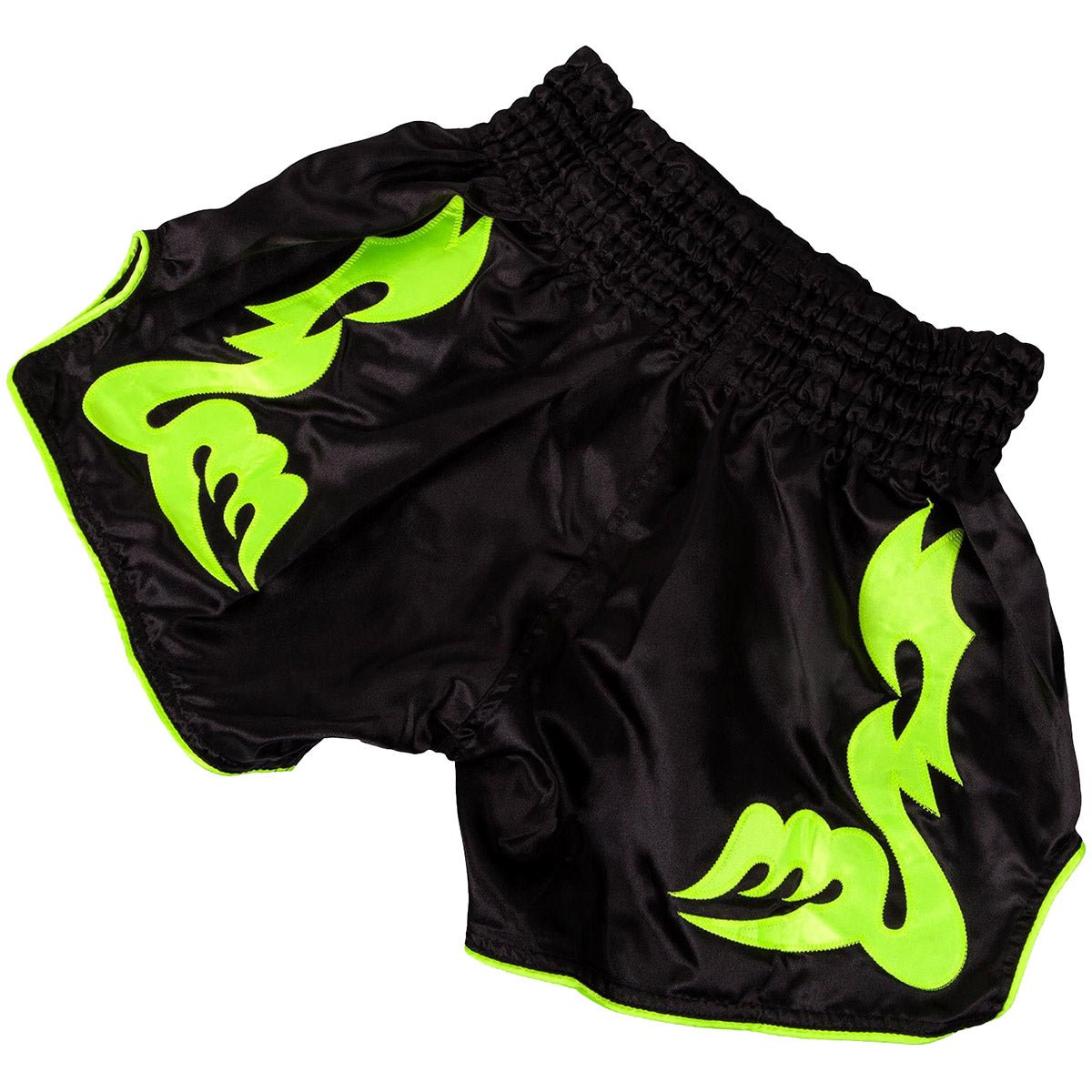 Venum Bangkok Inferno Muay Thai Shorts - Black/Neon Yellow - Forza Sports