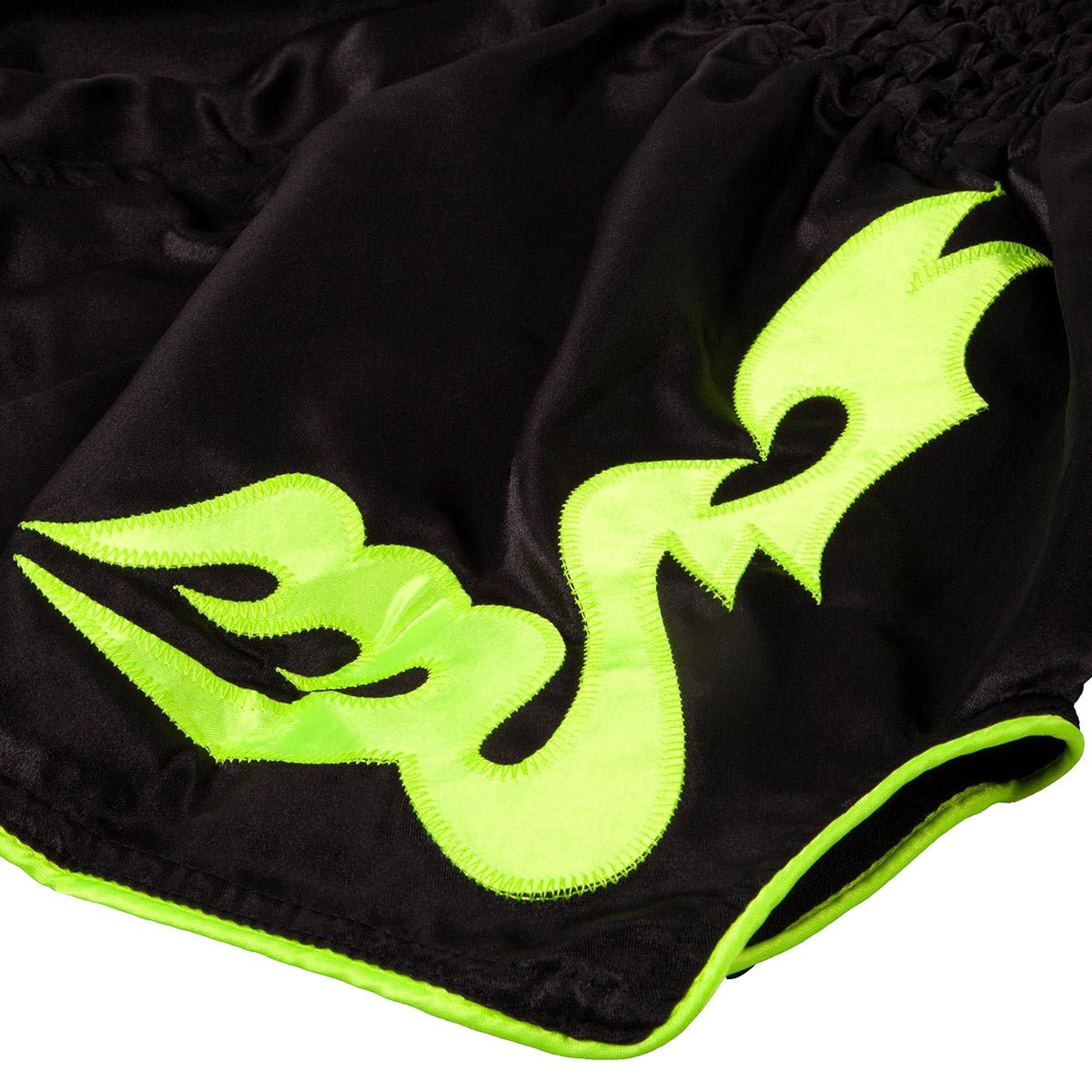 Venum Bangkok Inferno Muay Thai Shorts - Black/Neon Yellow - Forza Sports