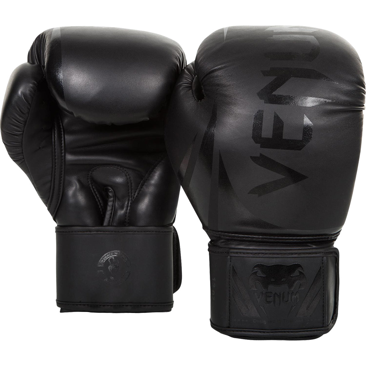 Venum Challenger 2.0 Hook and Loop Boxing Gloves - Black/Black - Forza Sports