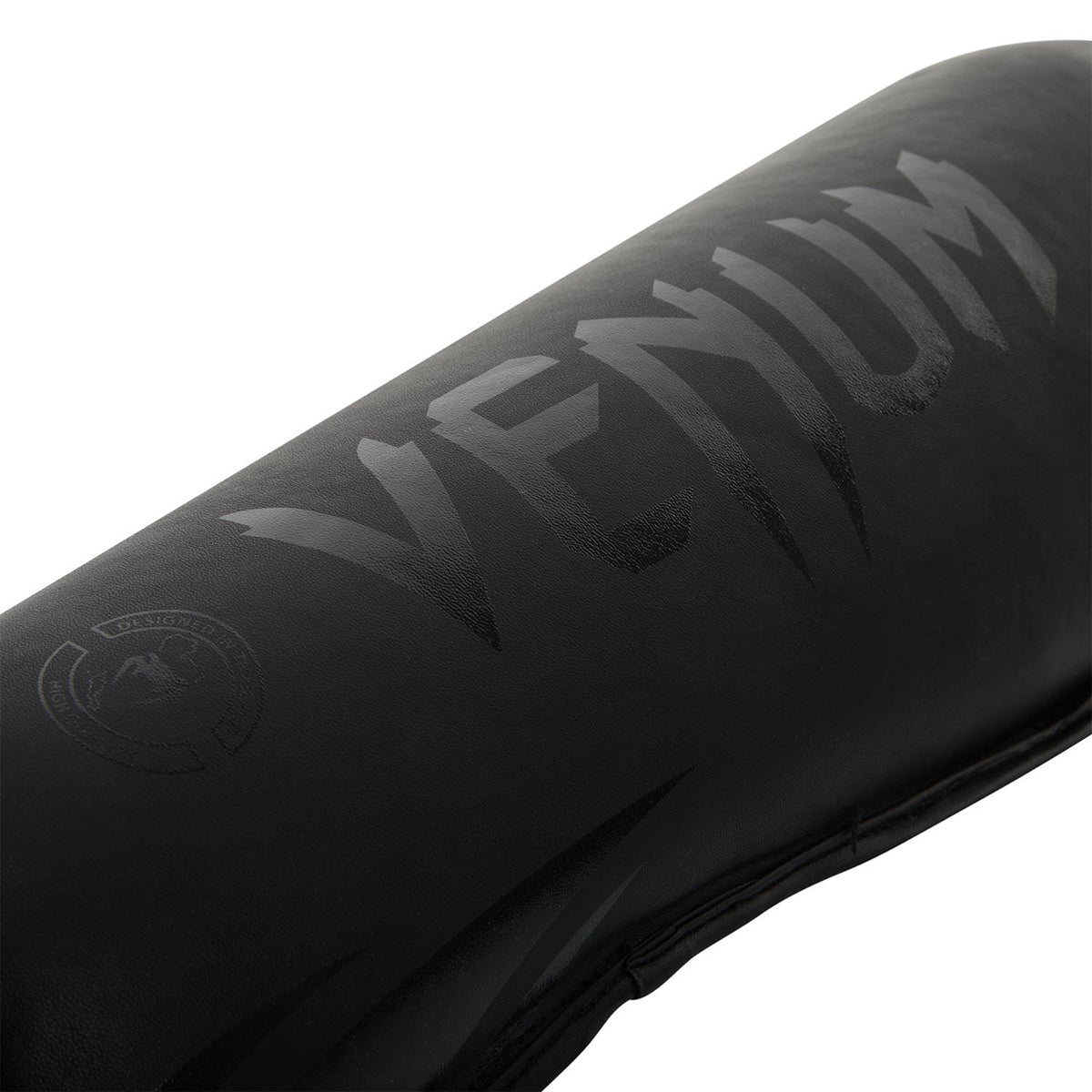 Venum Challenger Standup Skintex Leather MMA Shin Instep Guards - Black - Forza Sports