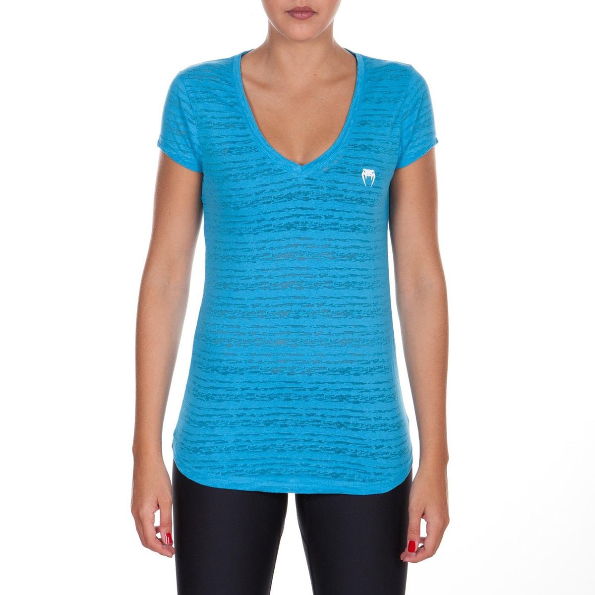 Venum Women's Essential V - Neck Athletic T-Shirt - Blue - Forza Sports