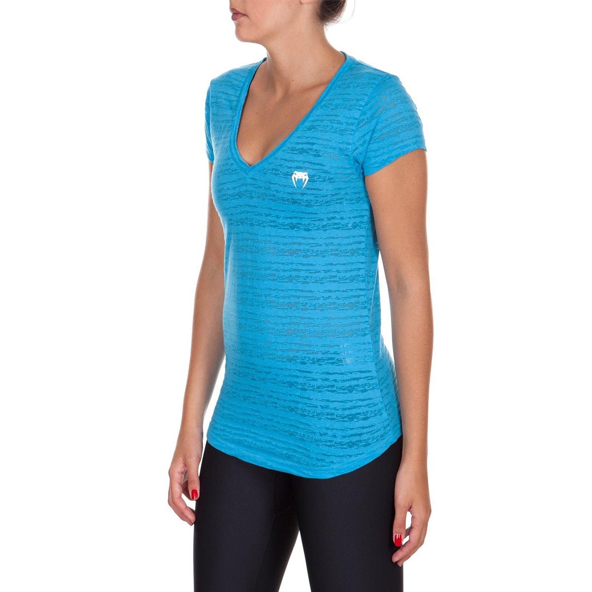 Venum Women's Essential V - Neck Athletic T-Shirt - Blue - Forza Sports