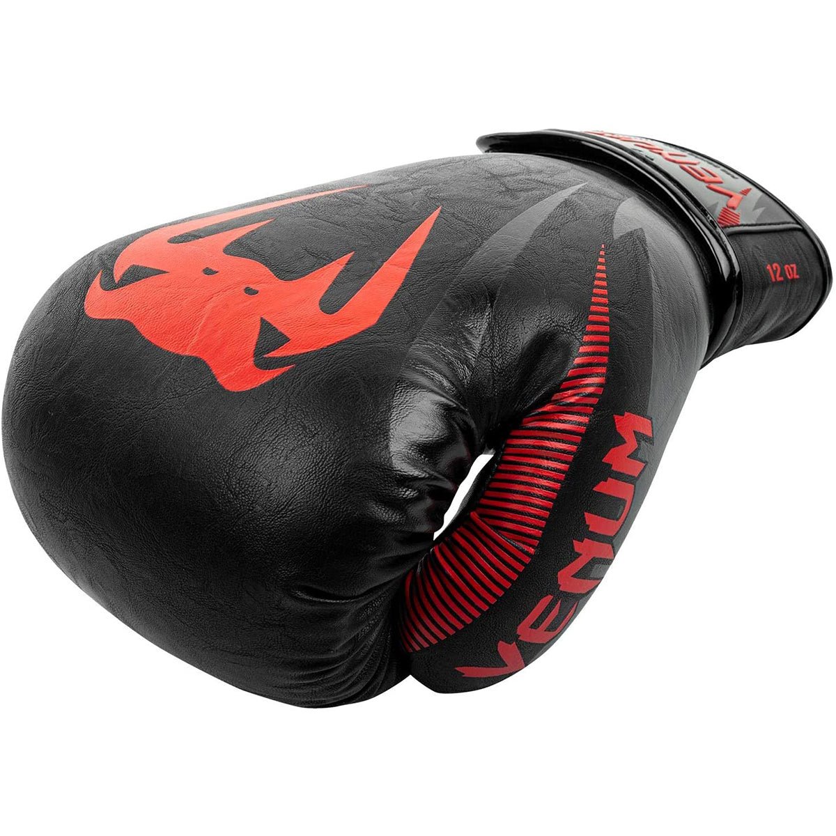 Venum Impact Hook and Loop Boxing Gloves - Black/Red - Forza Sports