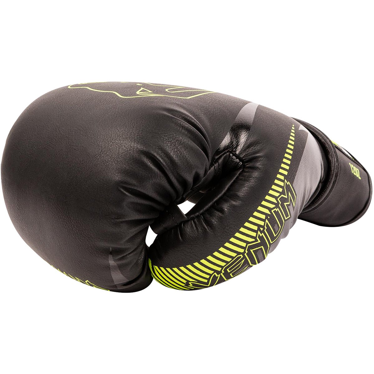 Venum Impact Hook and Loop Boxing Gloves - Black/Neo Yellow - Forza Sports