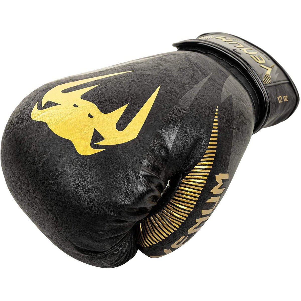 Venum Impact Hook and Loop Boxing Gloves - Gold/Black - Forza Sports