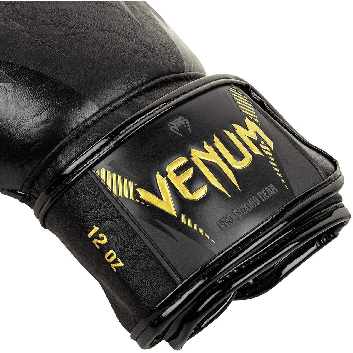 Venum Impact Hook and Loop Boxing Gloves - Gold/Black - Forza Sports