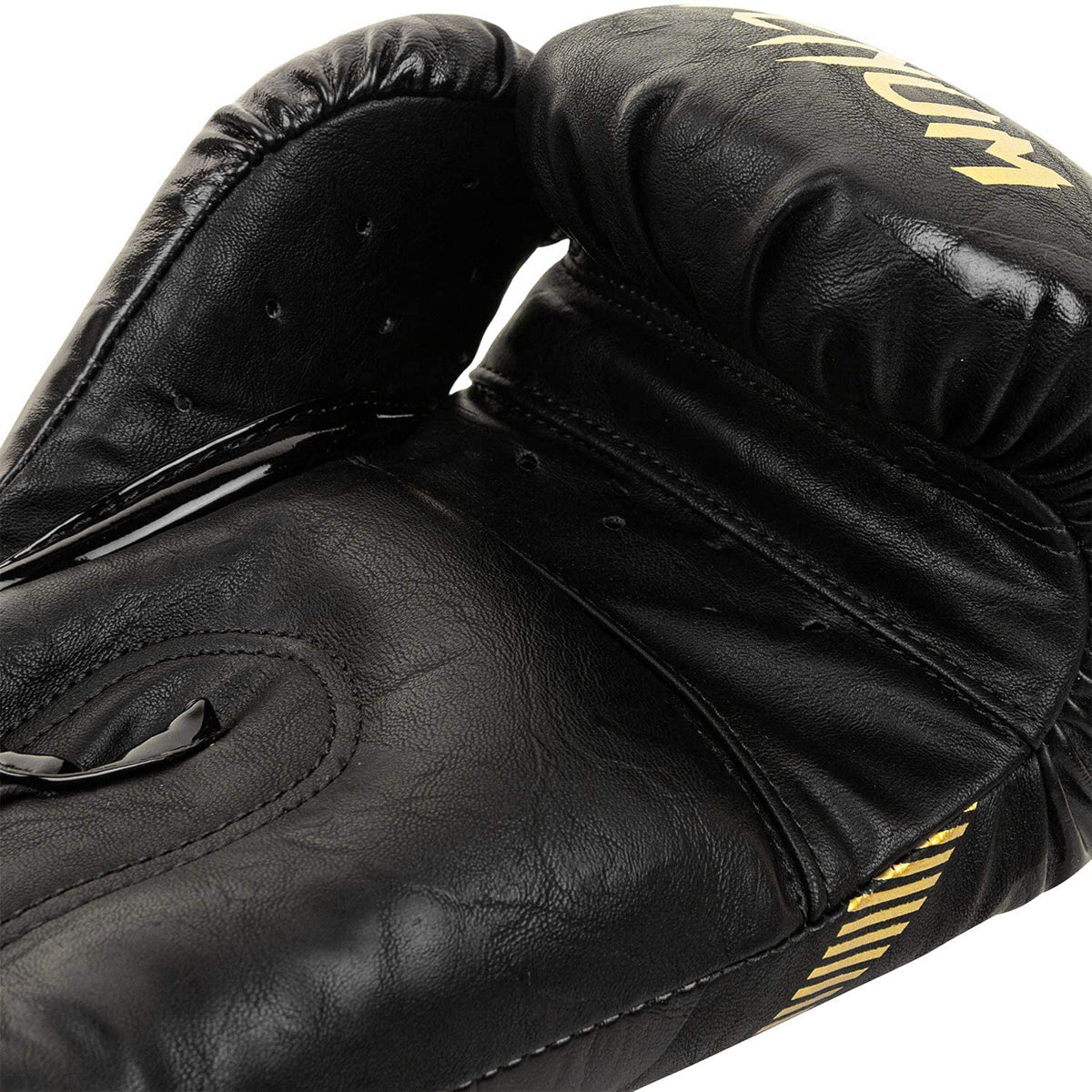 Venum Impact Hook and Loop Boxing Gloves - Gold/Black - Forza Sports